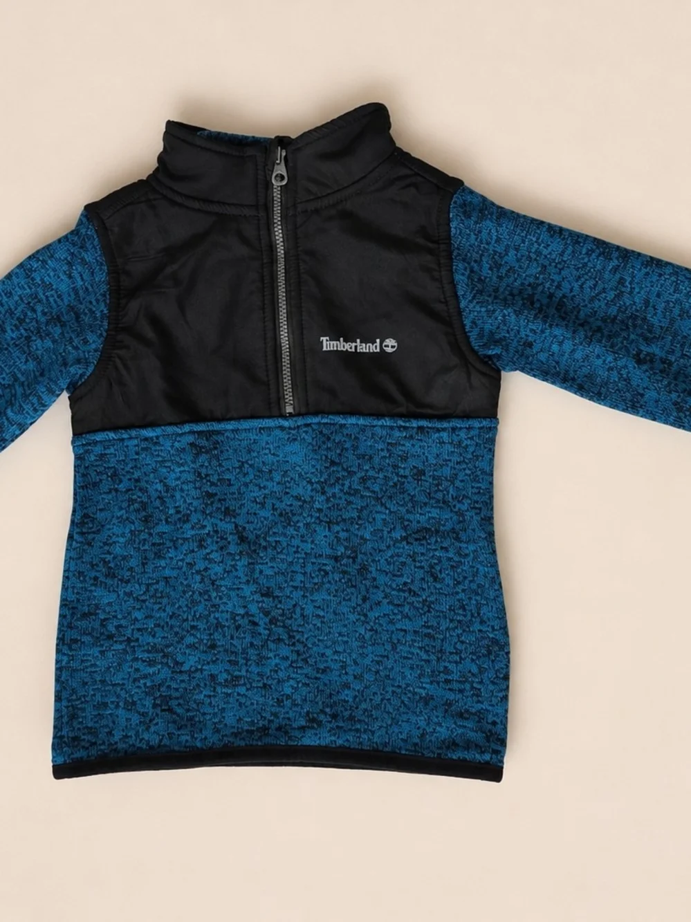 Timberland Boys 2T Blue/Black Quarter Zip Pullover Jogger 2 Piece Set